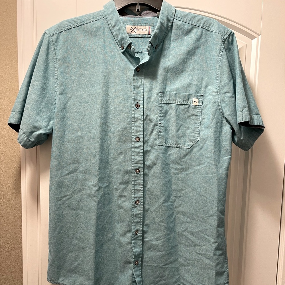 Teal men’s top
